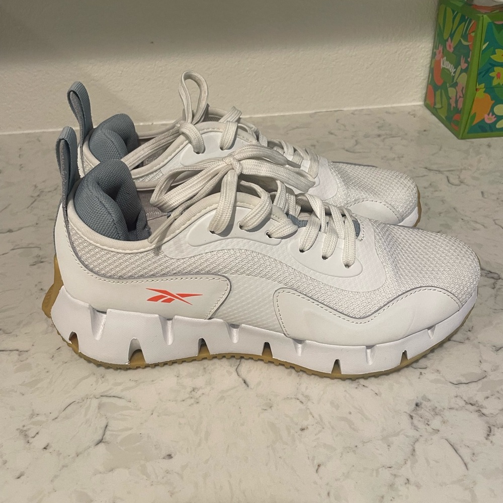 Reebok Women’s White and Gray Sneakers